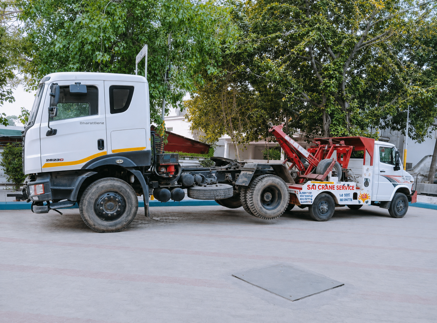 Sai Crane Service Agra - towing and crane work